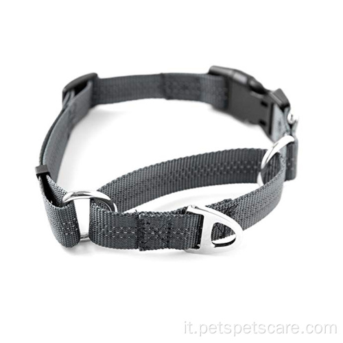 Collar per animali domestici di addestramento in nylon con cuciture riflettenti